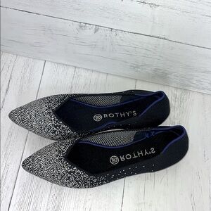 Rothy’s Retired The Point Slate Metallic Flats